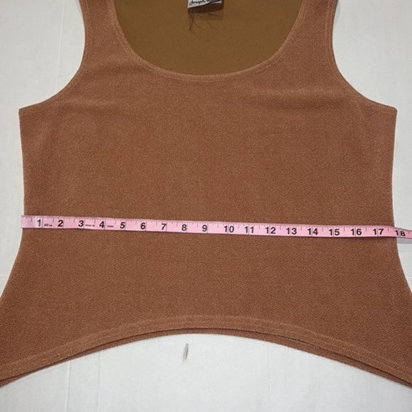JOSEPH Ribkoff camel sleeveless top size Large / US 12 - Picture 5 of 9
